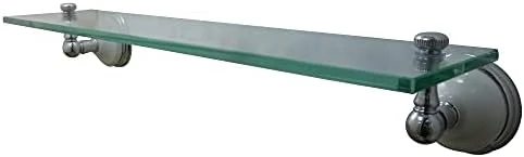 Kingston Brass BA1119PB Victorian Glass Shelf, Polished Brass - Image 8