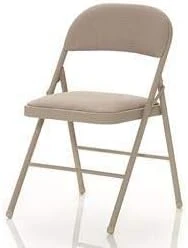 Cosco Vinyl Folding Chair, 4 Pack, Antique Linen - Image 6