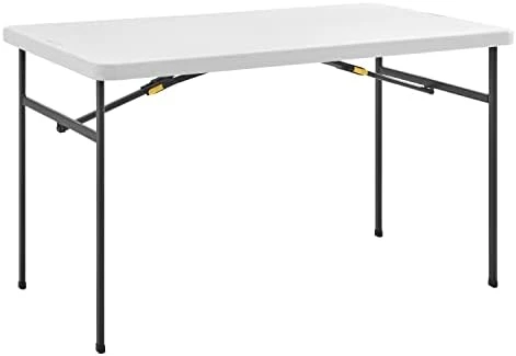 Living And More 4ft XL Straight Folding Utility Table, White, Indoor & Outdoor, Portable Desk, Camping, Tailgating, & Crafting Table - Image 8