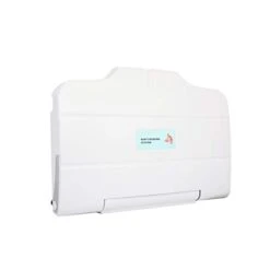 TCBunny Wall-Mounted Baby Changing Station Horizontal Diaper Changing Table With Safety Straps White