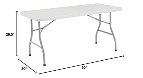 NPS 30" X 60" Heavy Duty Folding Table, Speckled Gray, 1,000 Lb Capacity - Image 5