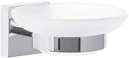 Tesa UK 40241-00000-00 Ekkro Soap Basket, High Shine Chrome-Plated Metal, Self-Adhesive, Square - Image 8