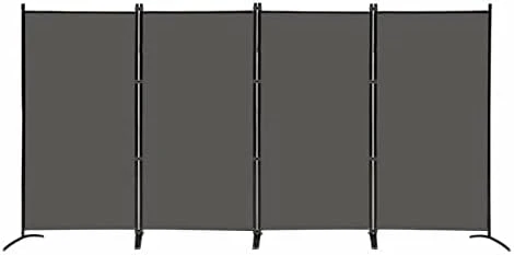 MAYOLIAH Partition Room Dividers 3 Panel Folding Privacy Screens 6 Ft Portable Office Walls Dividers For Room Separator 102"x20"x71", Grey - Image 8