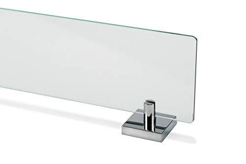 Croydex QM441441 Flexi-Fix Chester Glass Shelf, Silver, 54 X 590 X 134mm - Image 3