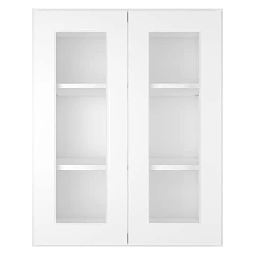 LOVMOR Wall Mounted Cabinet, Medicine Cabinet, Over-The-Toilet Storage With Soft Close Door & Adjustable Shelf For Bathrooms, Kitchens(Glass Not Included).