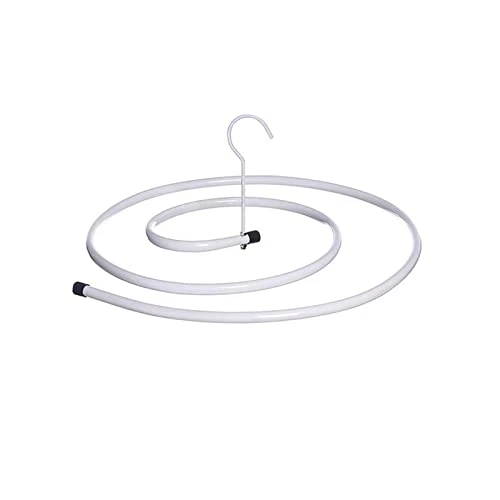 GEEKLLS Shoe Rack Organizer Circular Spiral Quilt Airing Rack Of Stainless Steel Blanket Hanger (Color : White)