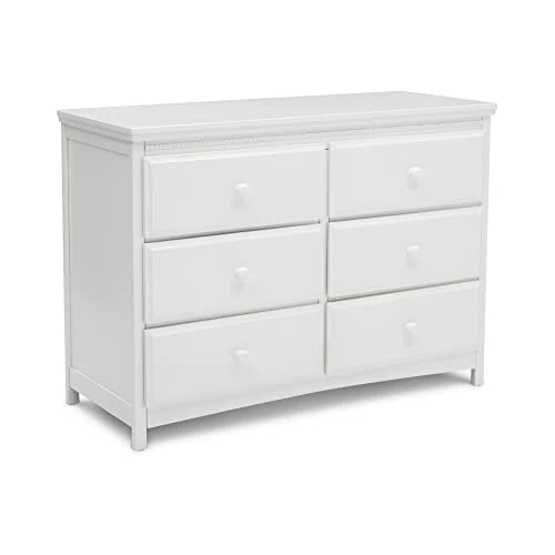 Delta Children Emerson 6 Drawer Dresser, Greenguard Gold Certified, Bianca White - Image 6