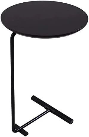 C Table,Couch Tables That Slide Under,C Shaped Side Table,Sofa End Table For Living Room Bedside Bathroom Snack Coffee Laptop Tables,Egg Oval-Shaped,Metal Frame,Easy Assembly Black(Upgraded) - Image 7
