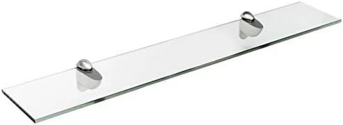 Spancraft Glass Heron Glass Shelf, Chrome, 6 X 27 - Image 3
