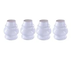 BONNYT Hairpin Legs 8CM High Solid Wood Gourd-Shaped Furniture Legs Sofa Stool Chair Wall Cabinet Foot Sofa Foot (Color : White)