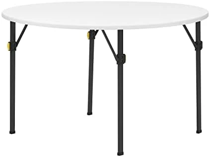 Living And More 4ft XL Straight Folding Utility Table, White, Indoor & Outdoor, Portable Desk, Camping, Tailgating, & Crafting Table - Image 11