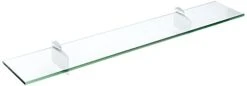Spancraft Glass Raven Glass Shelf, Chrome, 12 X 24