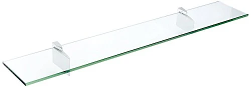 Spancraft Glass Raven Glass Shelf, Chrome, 12 X 24