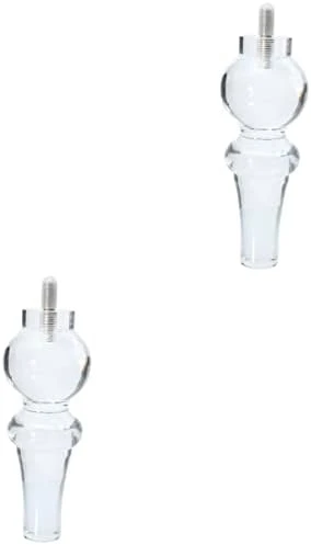 Angoily 2pcs DIY Accessories Sofa Support Replacement Tables Transparent Shape Feet Leveler Coffee Gourd-Shaped Legs: Couch Chair Clear For X. Bookcase Gourd Decor Furniture Plastic - Image 5