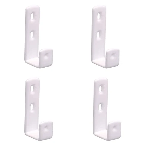Mewuthede 4pcs PVC Coated Bed Ladder Hooks, Iron Bunk Bed Ladder Hooks Brackets,Heavy Duty Hook Brackets For Bed Decoration Tool