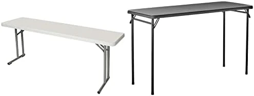 OEF Furnishings 5 Foot Heavy Duty Seminar Folding Table, 18" X 60", Light Grey - Image 7