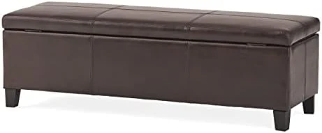 Christopher Knight Home Glouster PU Storage Ottoman, Brown - Image 5