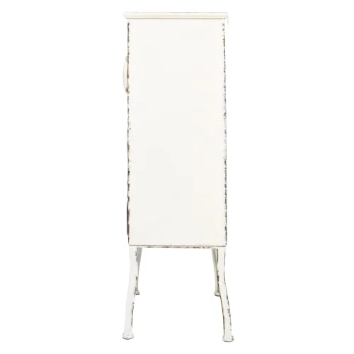 Creative Co-Op Metal 3 Drawers Cabinet, White - Image 5