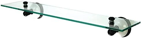 Kingston Brass BA1119PB Victorian Glass Shelf, Polished Brass - Image 6