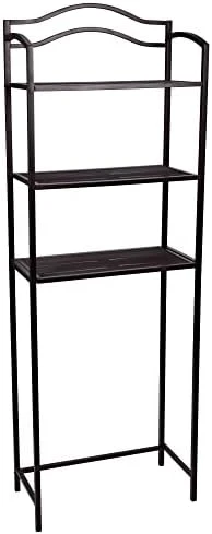 Household Essentials 3-Tier Metal Over The Toilet Bathroom Storage Shelf, White - Image 14