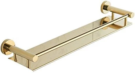 BGL Stainless Steel 304 Shelf Bathroom Shelf 19.6 Inch Wall Mount (Gold) - Image 5