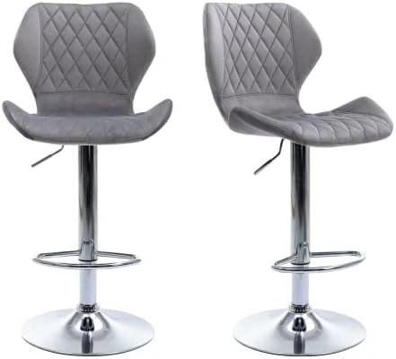 CIMOTA Velvet Bar Stools Set Of 2 Adjustable Height Bar Chairs With Back Modern Swivel Barstools For Kitchen/Home Bar/Dining Room/Office, (23.6 To 31.5 Inch/Gold Base/Navy Blue) - Image 13