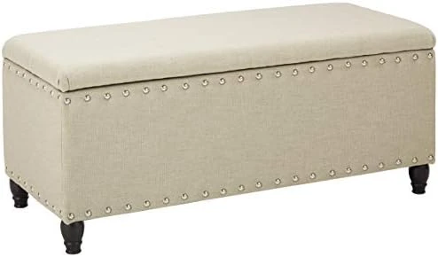 Christopher Knight Home Tatiana Fabric Storage Ottoman, Light Grey,18.25"D X 42.00"W X 18.25"H - Image 8