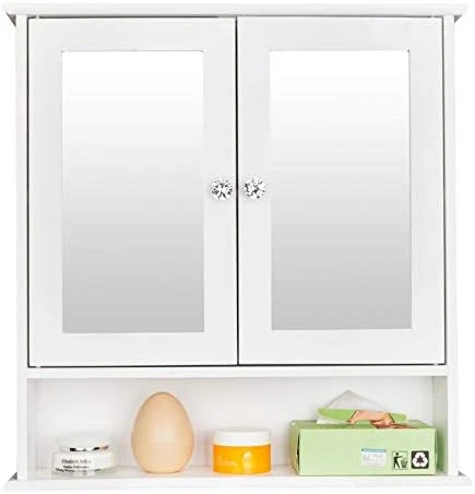 GENERIC Costoffs Wall Mounted Cabinet White Bathroom Storage Cupboard Double Door (22’‘ X 5.1’‘ X 22.8’‘) - Image 7