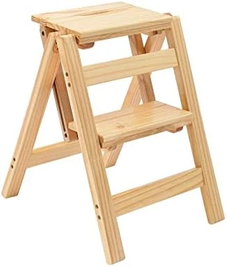 Folding Step Stool Step Ladder 3 Tier, Multi-Functional Folding Solid Wood Ladder Stool, Step Stool Household Muliti-Color Step Ladder Stool For Household And Office 330lbs - Image 12