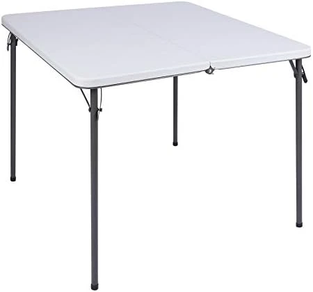 REDCAMP 34" Square Folding Card Table With Resin Top, Portable Fold In Half Small Card Tables With Collapsible Legs For Adults Indoor Outdoor Use, White - Image 8