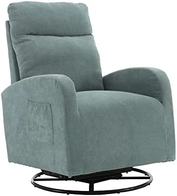 HomSof Rocker Recliner, Polyester Rocking Nursery, Modern Lounge Chair For Living Room, One Size, Yellow Swivel Glider - Image 13