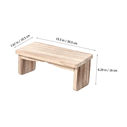 BESPORTBLE Buddha Kneeling Stool Folding Bench Foldable Bench Press Bench Wooden Bench Prayer Chair Zazen Bench Wood Temple Stool Portable Wood Stools Household Stool Household Cushion - Image 3