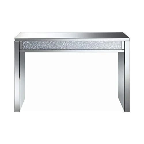 Coaster Furniture Layton Rectangular Silver And Clear Mirror Sofa Table 722499 - Image 2