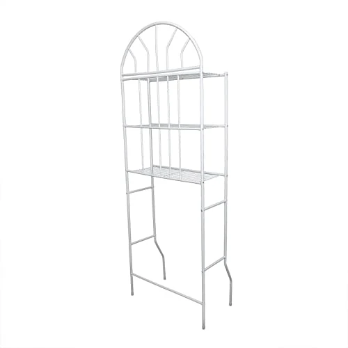 Goudergo 3 -Tier Bathroom Organizer Shelf,Toilet Rack,Over The Toilet Shelves For Towels & Skin Care Products & Aromatherapy, Etc (White, 69.7 * 25.6 * 13.4") - Image 5