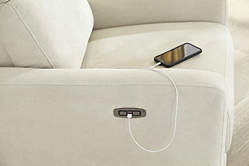 Nurture& The Glider Premium Power Recliner Nursery Glider Chair With Adjustable Head Support | Designed With A Thoughtful Combination Of Function And Comfort | Built-in USB Charger (Ivory) - Image 4