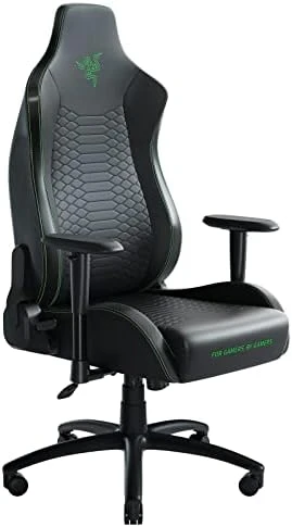Razer Iskur X Ergonomic Gaming Chair: Ergonomically Designed For Hardcore Gaming - Multi-Layered Synthetic Leather - High-Density Foam Cushions - 2D Armrests - Steel-Reinforced Body - Black/Green - Image 5