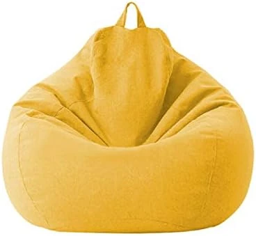 Classic Sofa Chairs Lazy Lounger Bean Bag Cover For Home Garden Lounge Living Room (Red, 100 * 120cm) - Image 6