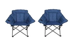 Zenithen Limited Guidesman Padded Folding Chair (Blue, Pack Of 2)
