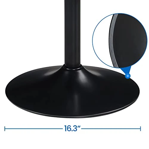 Yaheetech Swivel Bar Stools Set Of 2 For Kitchen Counter Adjustable Counter Height Bar Chairs With Back Tall Barstools PU Leather Kitchen Island Stools, Grey - Image 7