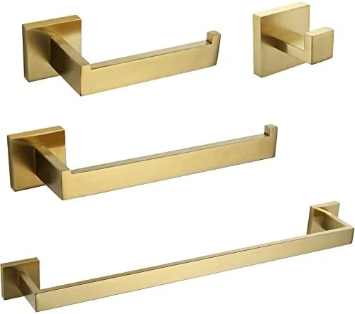 VELIMAX Premium Stainless Steel 4 Pieces Bathroom Hardware Accessories Set Wall Mounted Towel Bar Set, Matte Black, 23.6-Inch - Image 7