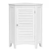 Tangkula Corner Bathroom Cabinet With Single Shutter Door & 2 Shelves, Freestanding Floor Corner Cabinet, Home Storage Cabinet For Bathroom Kitchen Living Room Bedroom (White)