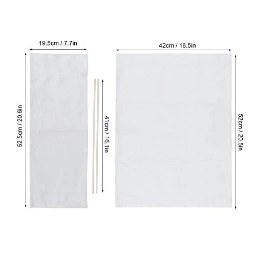 Marvellous Directors Chair Canvas Replacement, 1 Set White Chair Canvas Replacement Seat Cloth Stool Protector For Home Director Chair (20.5 X 16.5inch + 20.6 X 7.7inch) - Image 2