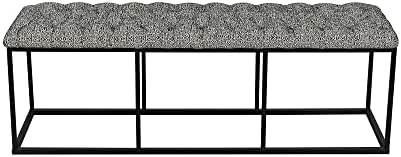 HomePop Home Decor | Large Upholstered Bench | Bench Ottoman With Storage For Living Room & Bedroom | Decorative Home Furniture (Light Brown Faux Leather) - Image 11