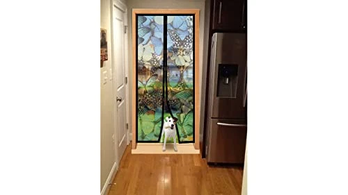 Total Vision Butterfly Pattern - Quick Install Mesh Magnetic Screen 40β X 85.5β - Helps Keep Bugs & Insects Out - Perfect For Single Doors Leading To Your Porch Or Patio - Folds For Easy Storage - Image 4