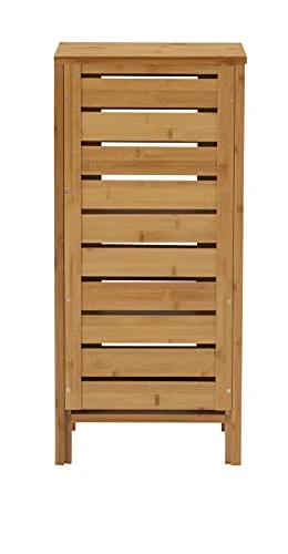 Linon Finn Bamboo Bathroom One Door Cabinet, Brown - Image 4