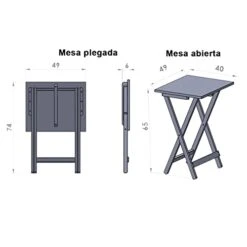 White Rectangular Folding Table