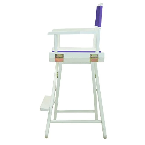 Casual Home 220-01/021-41 Temporary Seating Director Chair 24" - Counter Height WhiteFrame/Purple Canvas - Image 2