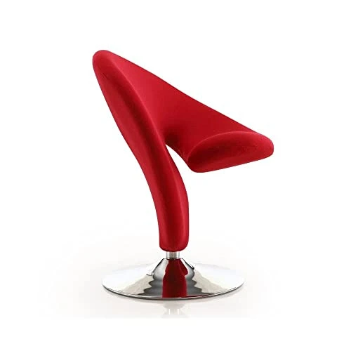 Ceets Ziggy Swivel Accent Chair, 26 X 24 X 30.7, Red - Image 3