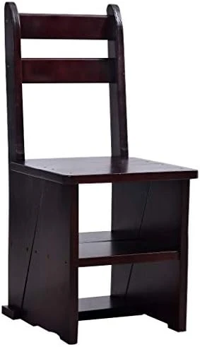 DINGZZ Step Stool-Convertible Ladder Chair Library Kitchen Step Stool Ladder -38X44X85cm (Color : D) - Image 6