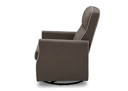 Delta Home Slim Swivel Glider, Graphite With Dove Grey Welt - Image 3